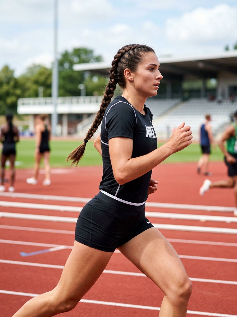 French Braid For Track Meet - 20 track meet hairstyles - 20 track meet hairstyles