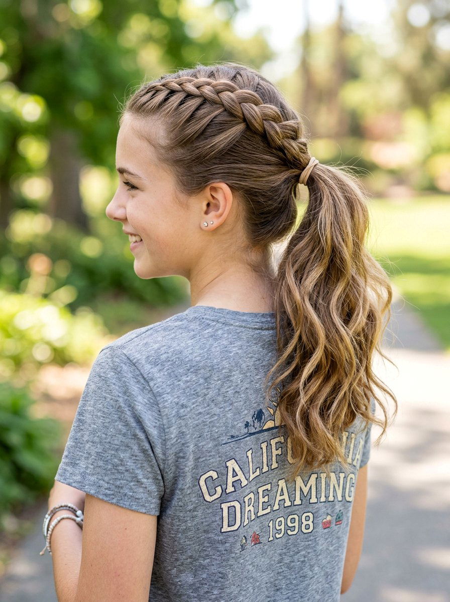 20 Stunning School French Braid Ponytail Ideas for Students