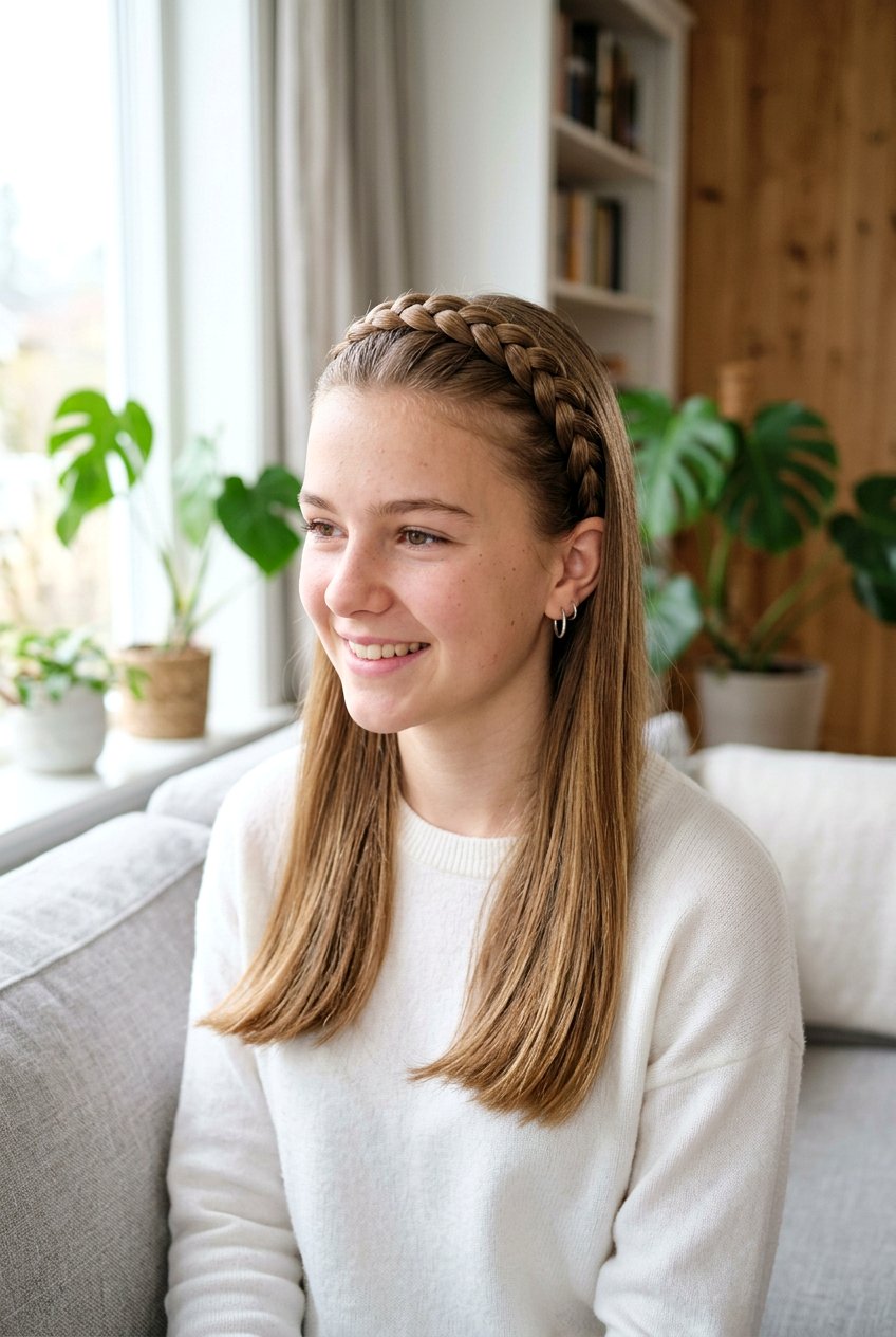 French Braid Headband Hair - 20 school hairstyle with headband braid - 20 school hairstyle with headband braid