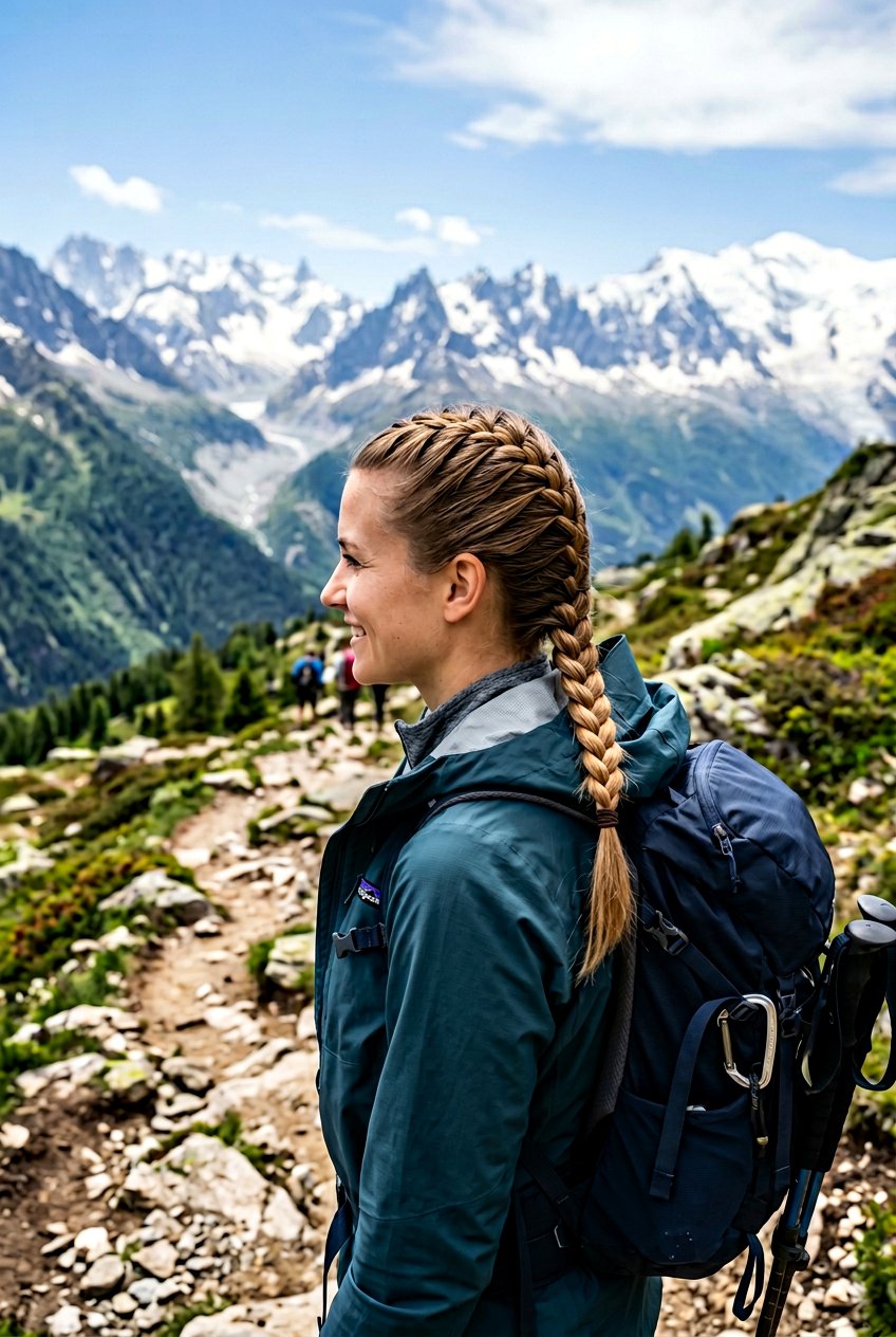 French Braid Hiking Hairstyle - 20 hiking braid hairstyles - 20 hiking braid hairstyles