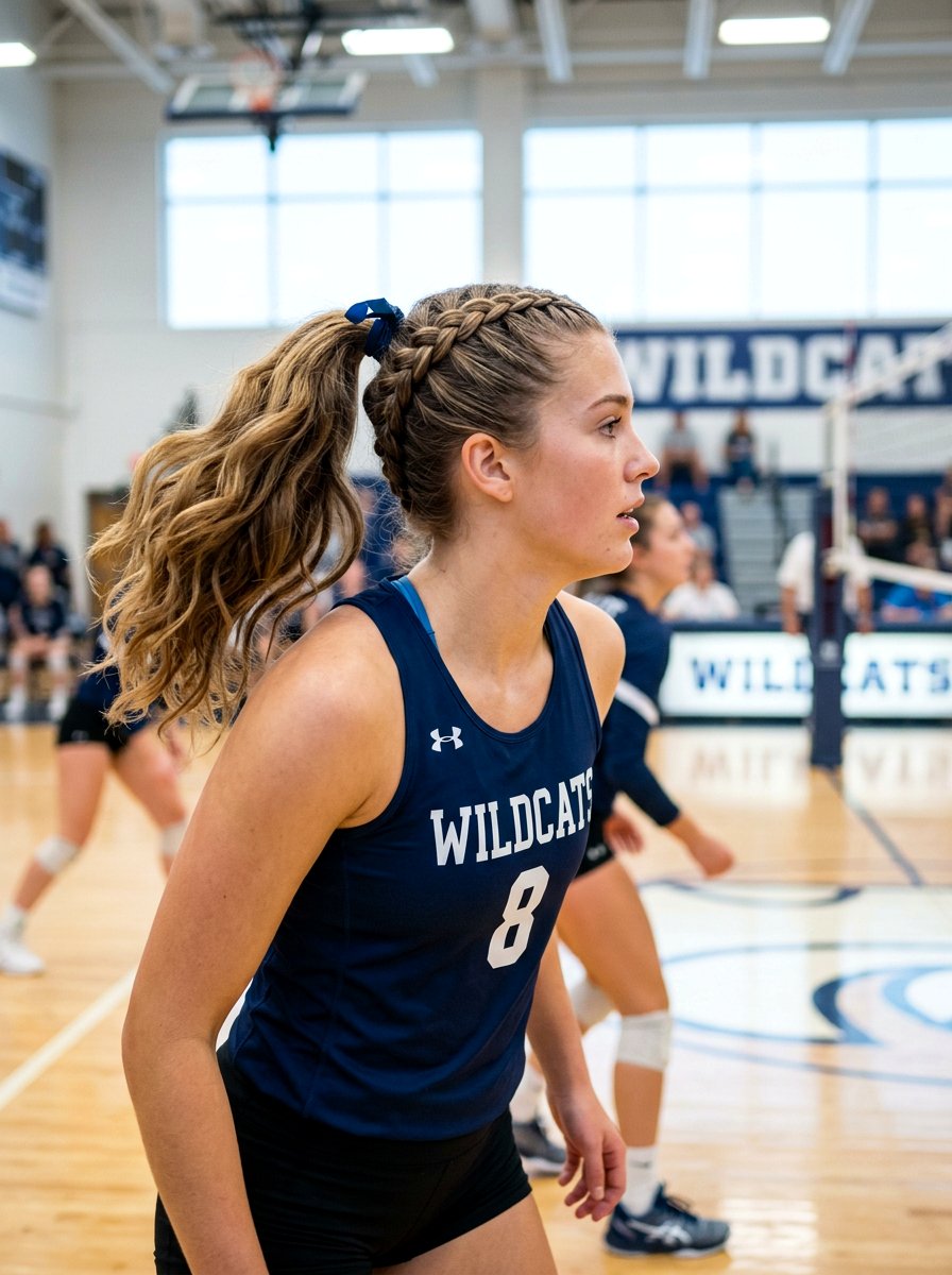 French Braid Into High Ponytail - 20 volleyball braid ponytail hairstyle - 20 volleyball braid ponytail hairstyle