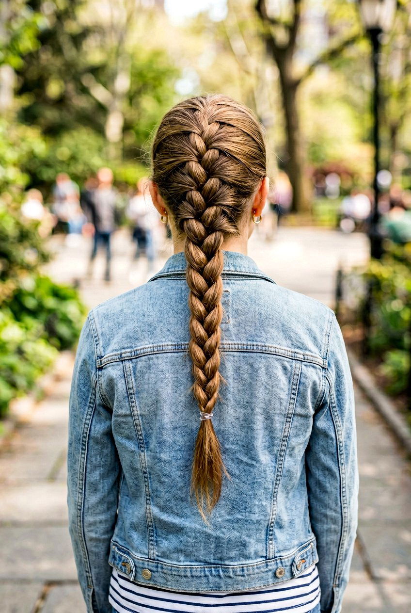 French Braid Long Hair - 20 school hairstyle for teenage girls with long hair - 20 school hairstyle for teenage girls with long hair