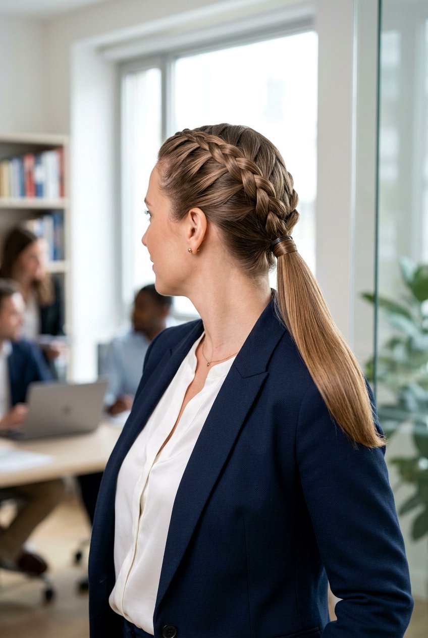 French Braid Low Ponytail - 20 western braid ponytail for women - 20 western braid ponytail for women