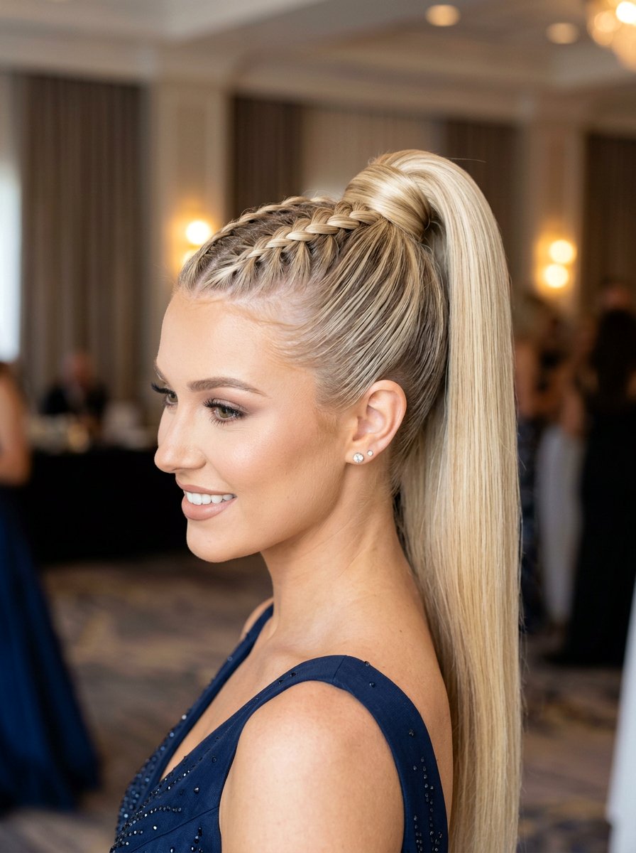 French Braid Pageant Ponytail - 20 pageant ponytail hairstyles - 20 pageant ponytail hairstyles