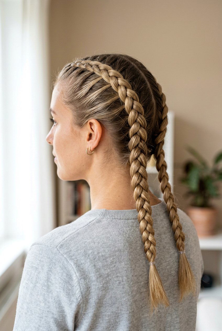 French Braid Pigtails - 20 quick hairstyles for school - 20 quick hairstyles for school