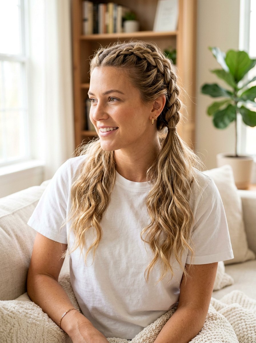 French Braid Pigtails - 20 overnight travel hairstyles - 20 overnight travel hairstyles