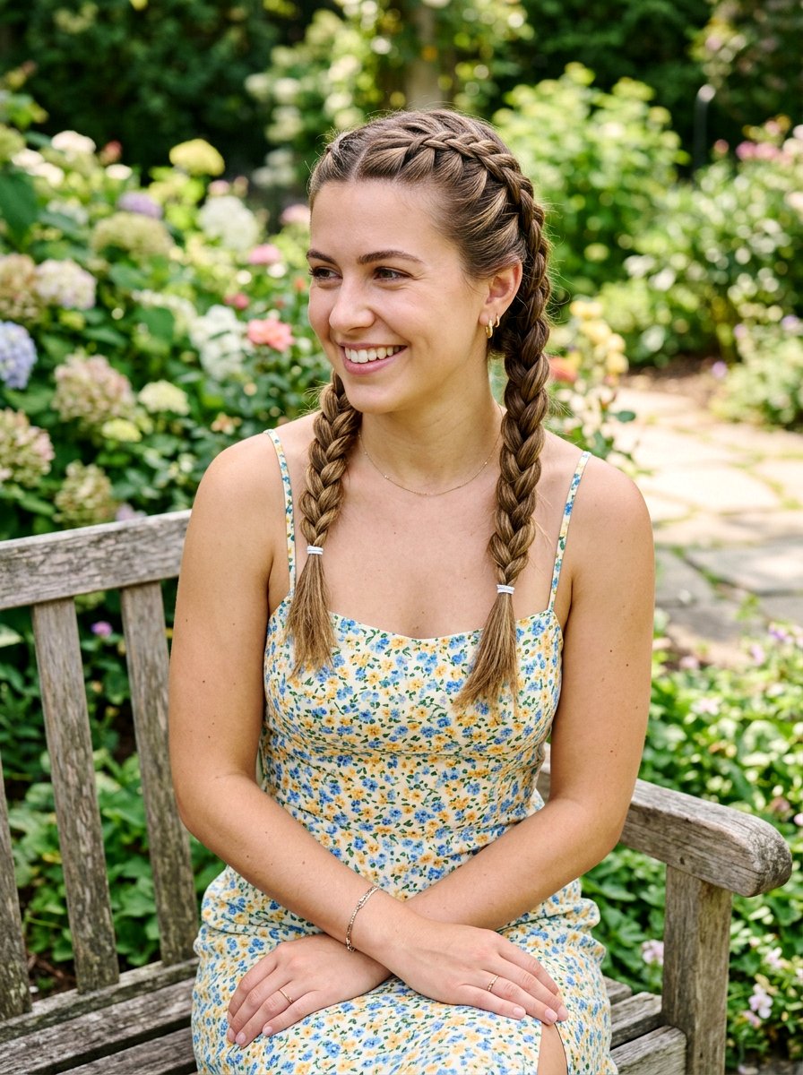 French Braid Pigtails - 20 windy day braid hairstyle - 20 windy day braid hairstyle