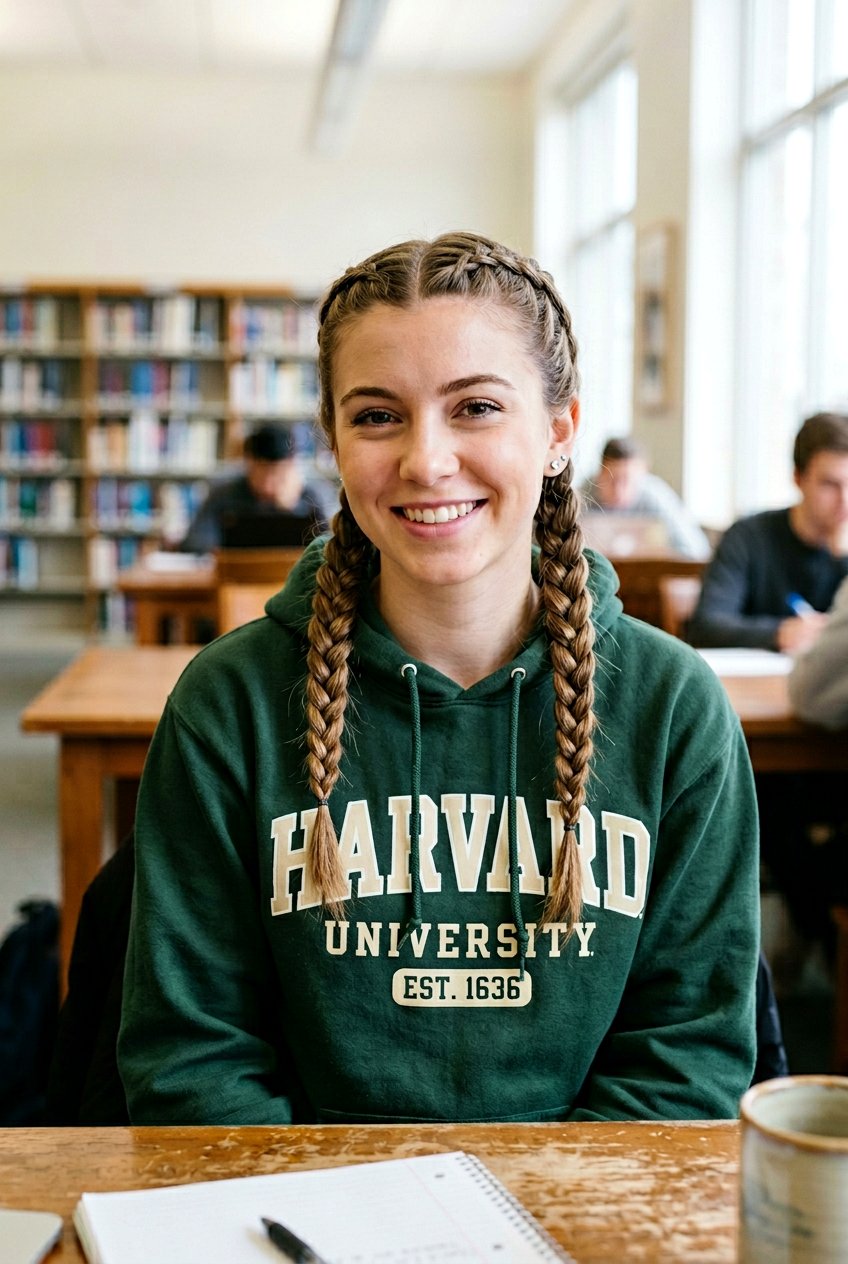 French Braid Pigtails - 20 easy library hairstyle for college girls - 20 easy library hairstyle for college girls