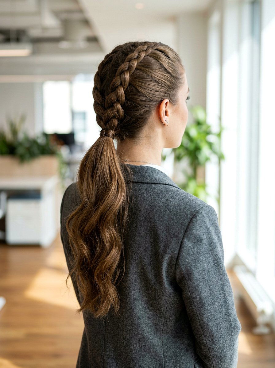 French Braid Ponytail - 20 neat job interview ponytail - 20 neat job interview ponytail