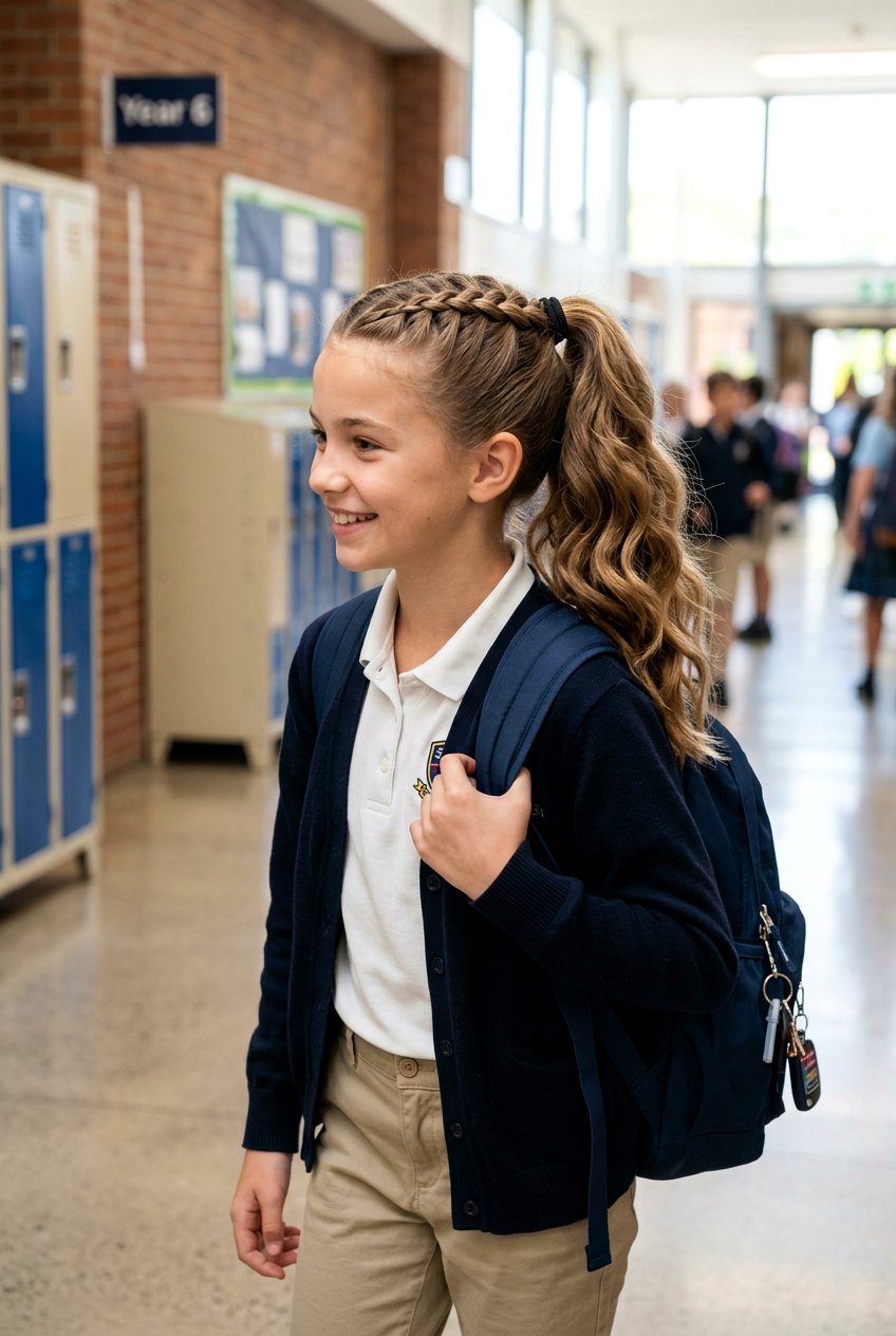 French Braid Ponytail - 20 simple braid for school girls - 20 simple braid for school girls