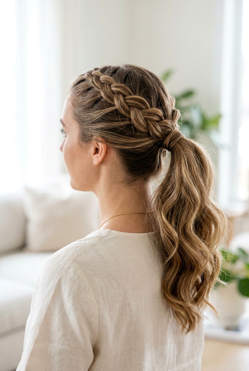 French Braid Ponytail - 20 braided ponytail hairstyles - 20 braided ponytail hairstyles
