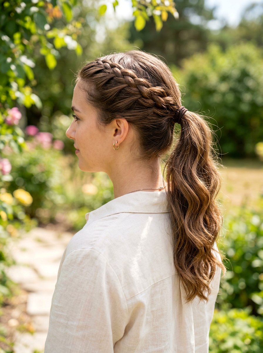 French Braid Ponytail For Photoshoot - 20 photo shoot ponytail hairstyle - 20 photo shoot ponytail hairstyle