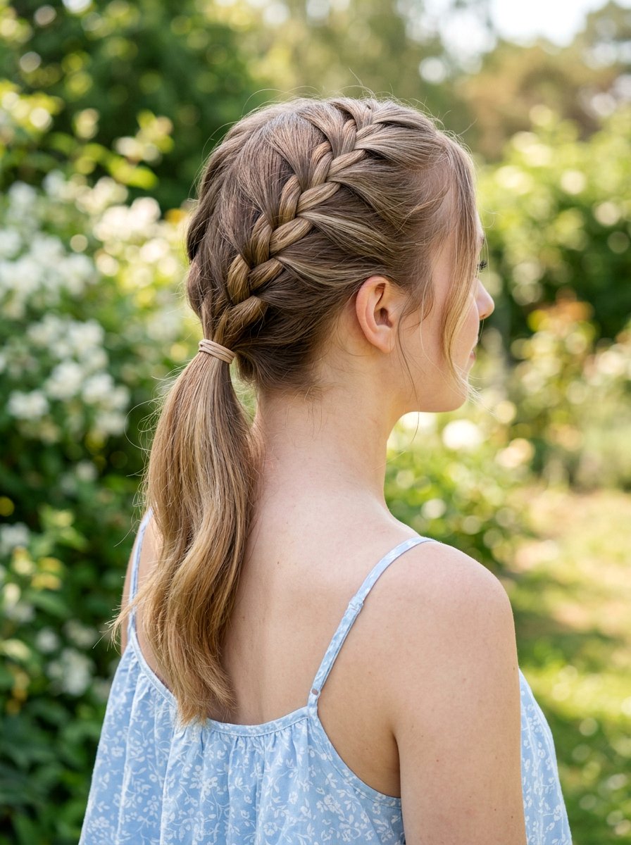 French Braid Ponytail For Summer Heat - 20 summer braid ponytail for women - 20 summer braid ponytail for women