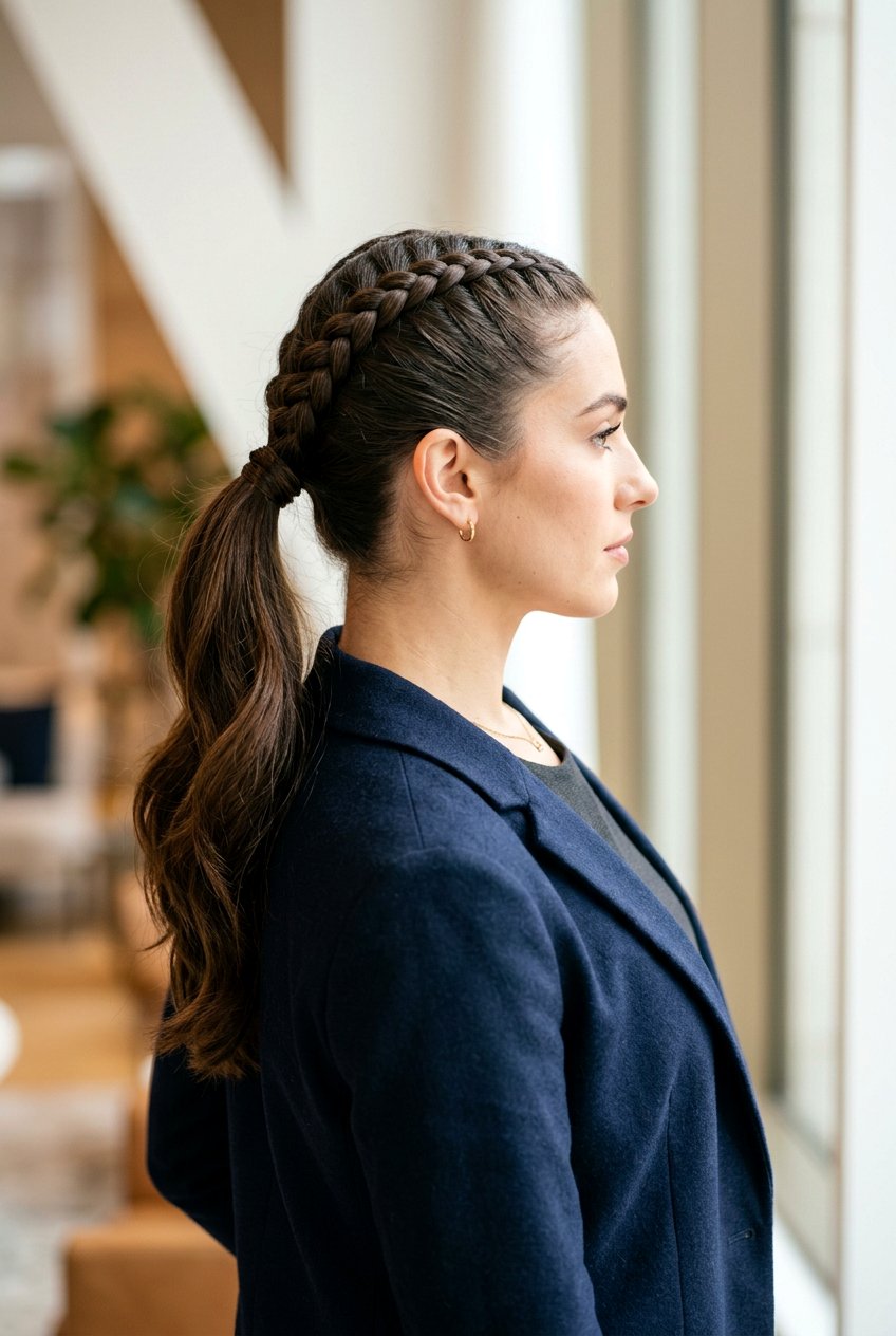 French Braid Ponytail Hairstyle - 20 mom easy work ponytail hairstyle - 20 mom easy work ponytail hairstyle