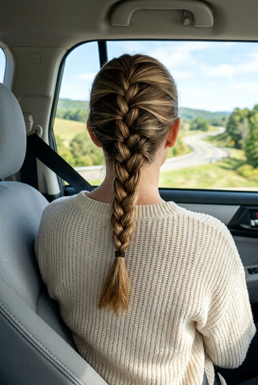 French Braid Road Trip Hairstyle - 20 road trip hairstyles - 20 road trip hairstyles