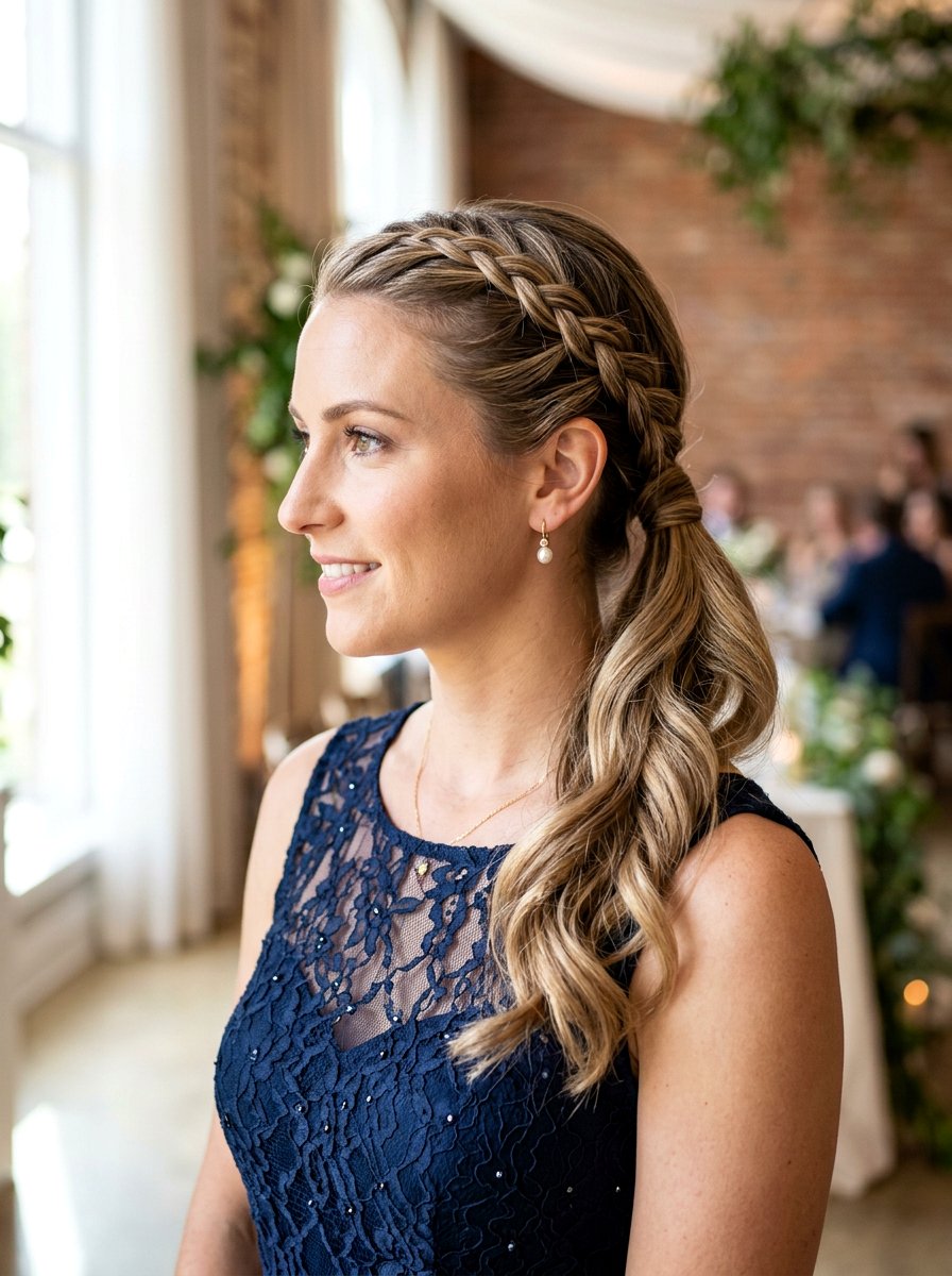 French Braid Side Ponytail - 20 party hairstyle with side braid ponytail - 20 party hairstyle with side braid ponytail