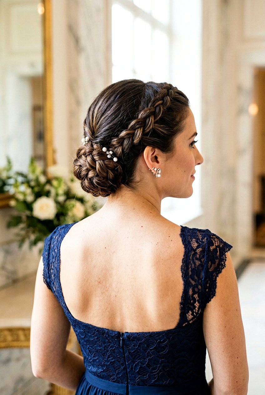French Braid Updo - 20 braided hairstyle for birthday party - 20 braided hairstyle for birthday party