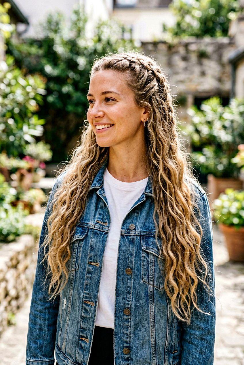 French Braid Waves - 20 heatless curls for fine hair women - 20 heatless curls for fine hair women