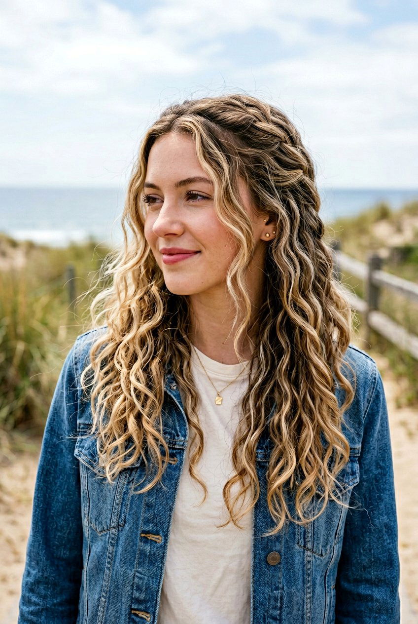 French Braid Waves - 20 heatless curls for shoulder length hair - 20 heatless curls for shoulder length hair