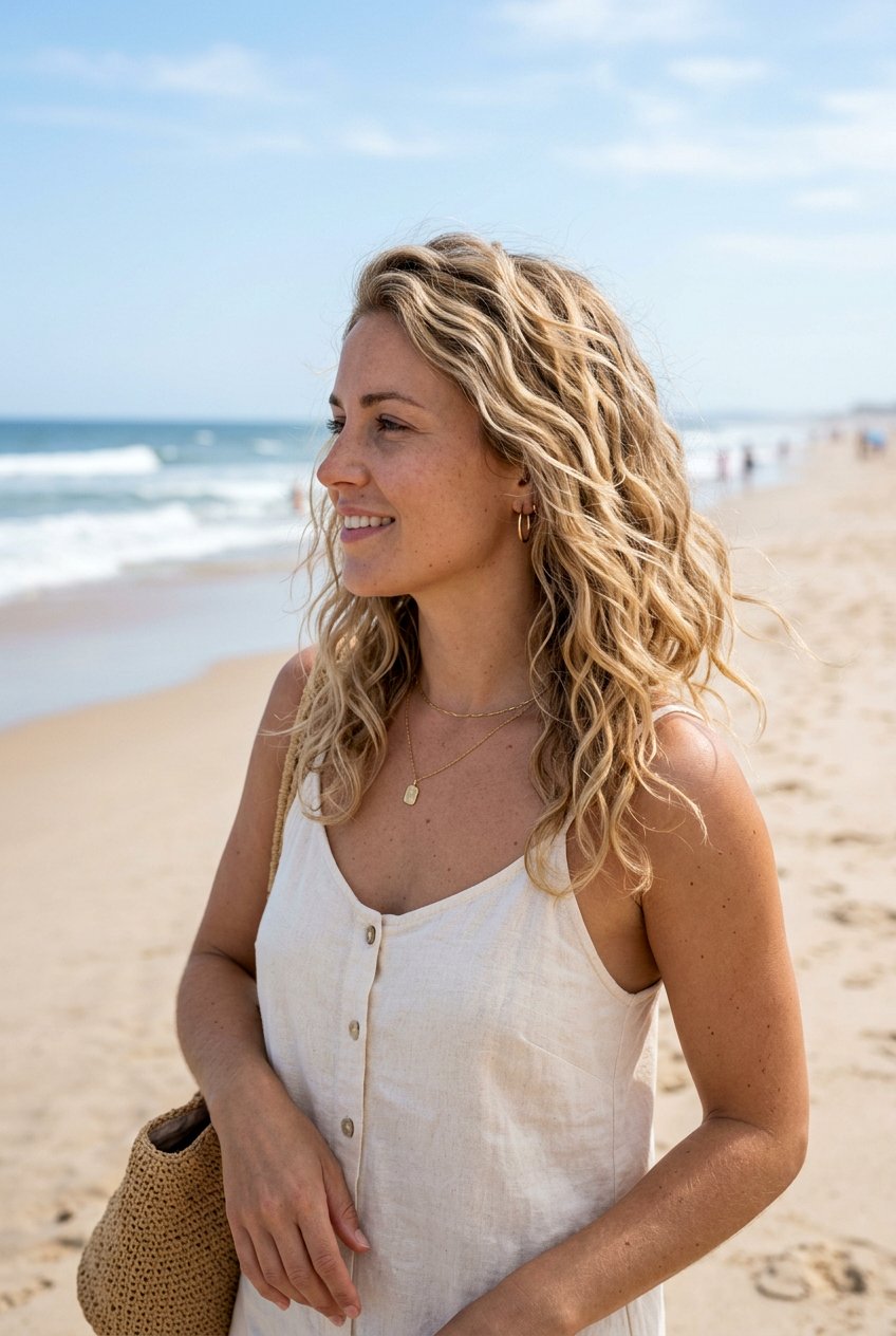 French Braid Waves With Sea Salt Spray - 20 french braid waves overnight