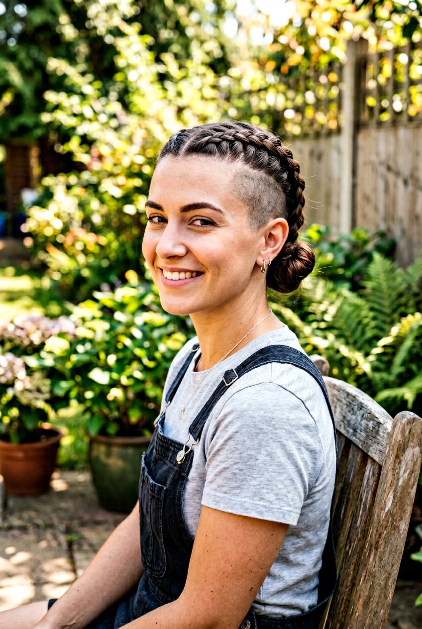 French Braid with Side Shave - 20 braided side shave hairstyle - 20 braided side shave hairstyle