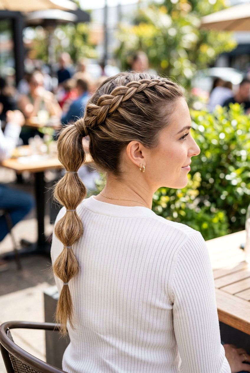 French Braided Bubble Ponytail - 20 braided bubble ponytail - 20 braided bubble ponytail