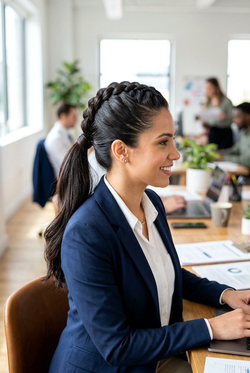 French Braided Mohawk Ponytail - 20 braided mohawk ponytail - 20 braided mohawk ponytail