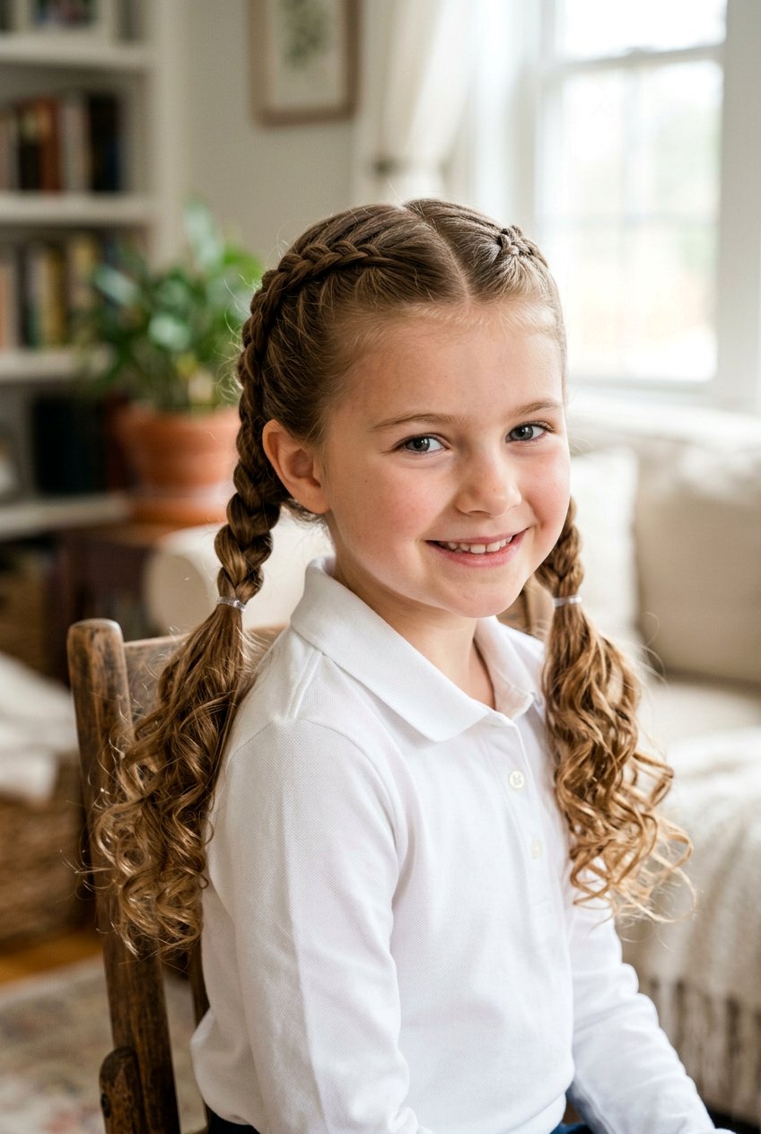 French Braided Pigtail Curls For Girls - 20 pigtail curls for girls - 20 pigtail curls for girls