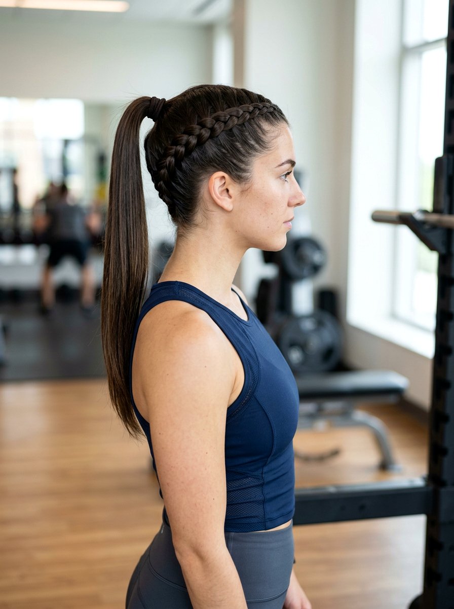 French Braided Sleek Ponytail - 20 easy sleek ponytail styling ideas - 20 easy sleek ponytail styling ideas