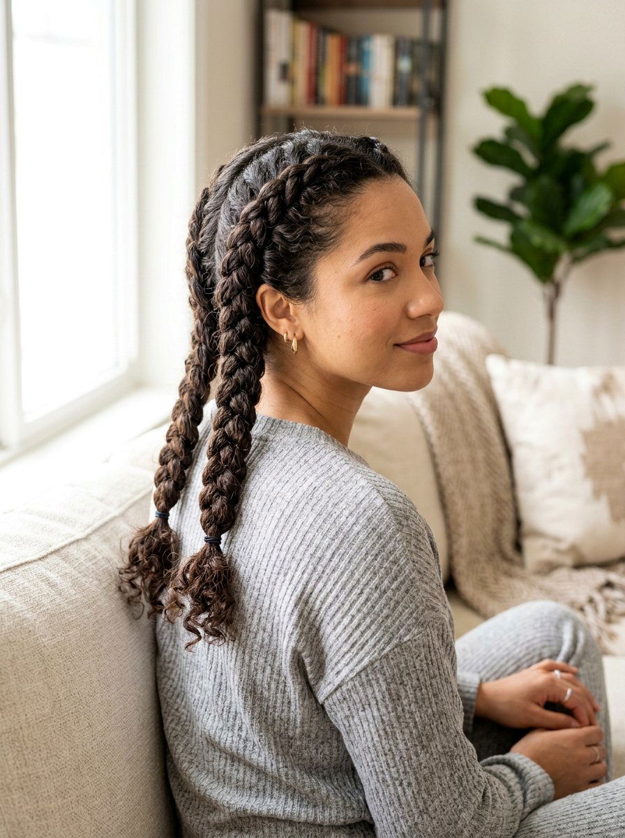 French Braids - 20 satin bonnet hairstyles for curls - 20 satin bonnet hairstyles for curls