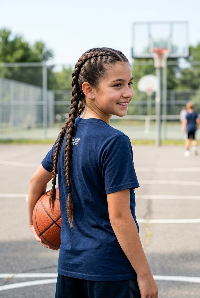 French Braids Basketball Hairstyle For Girls - 20 basketball hairstyles for girls - 20 basketball hairstyles for girls