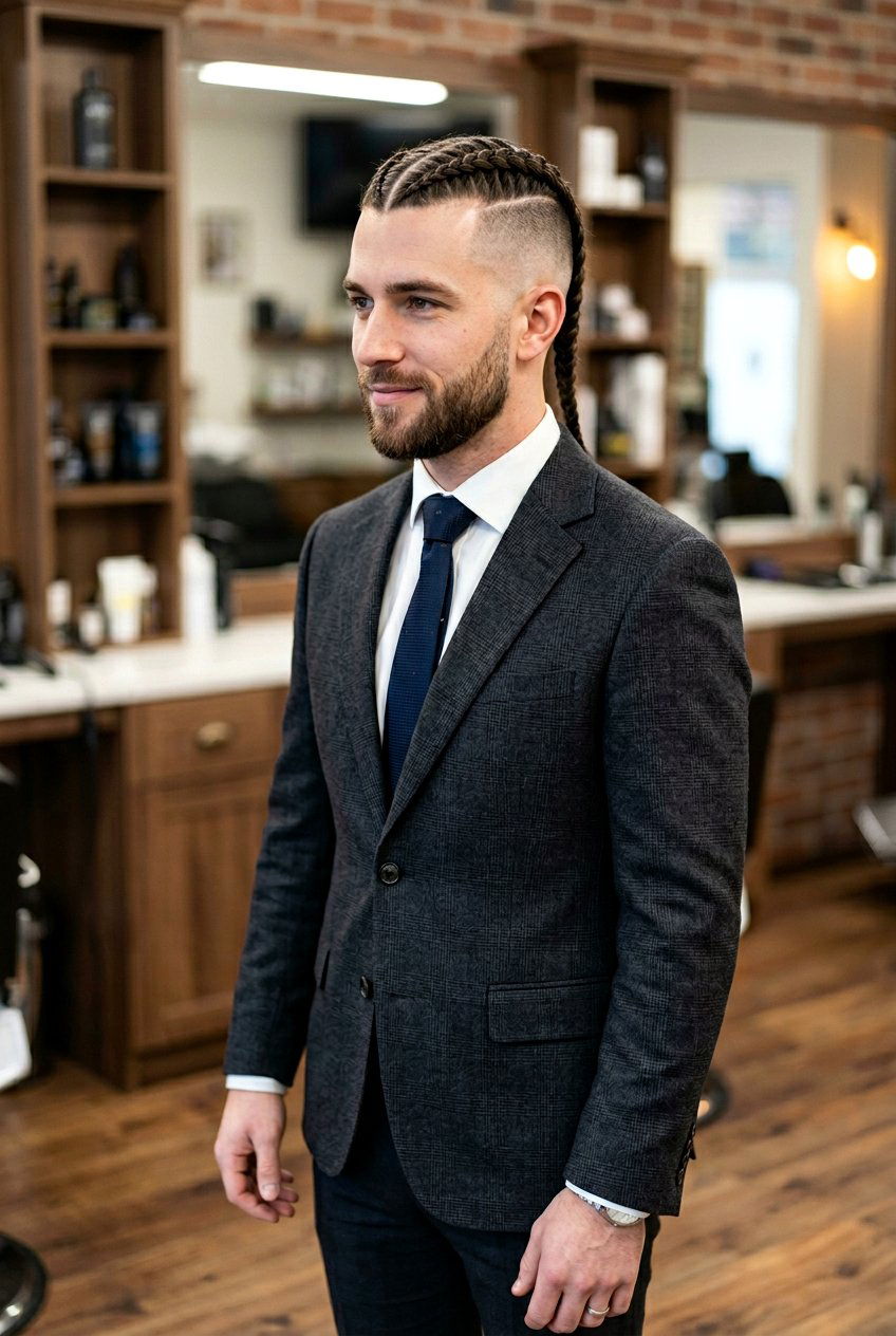 French Braids Undercut - 20 braids with undercut men - 20 braids with undercut men