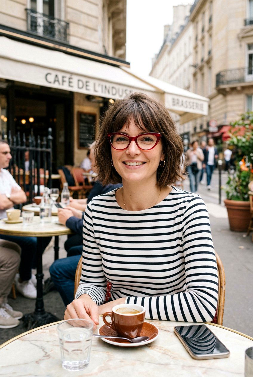 French Chin Length Bob With Glasses - 20 chin length bob for women with glasses - 20 chin length bob for women with glasses