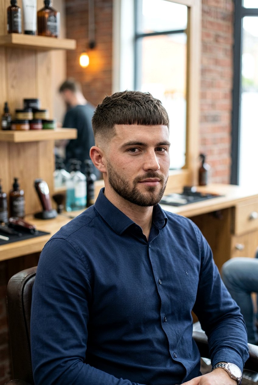 French Crop Low Fade - 20 low fade with textured fringe men - 20 low fade with textured fringe men