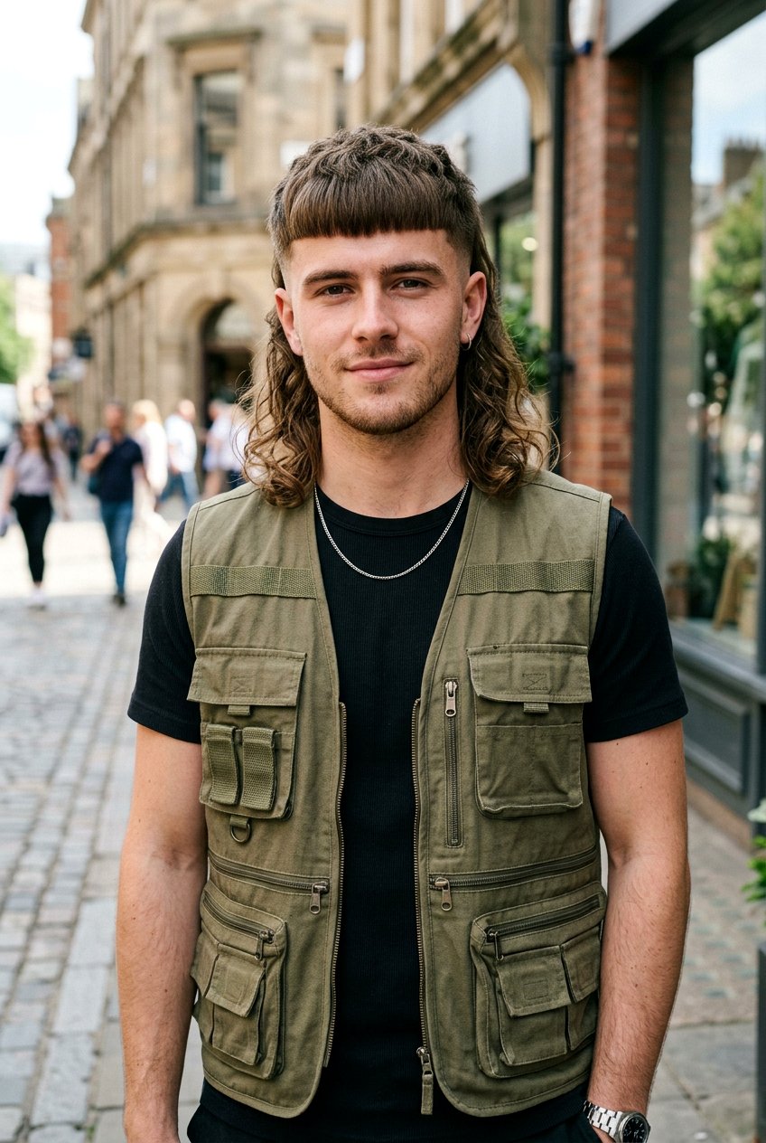 French Crop Mullet - 20 modern mullet for wavy hair men - 20 modern mullet for wavy hair men