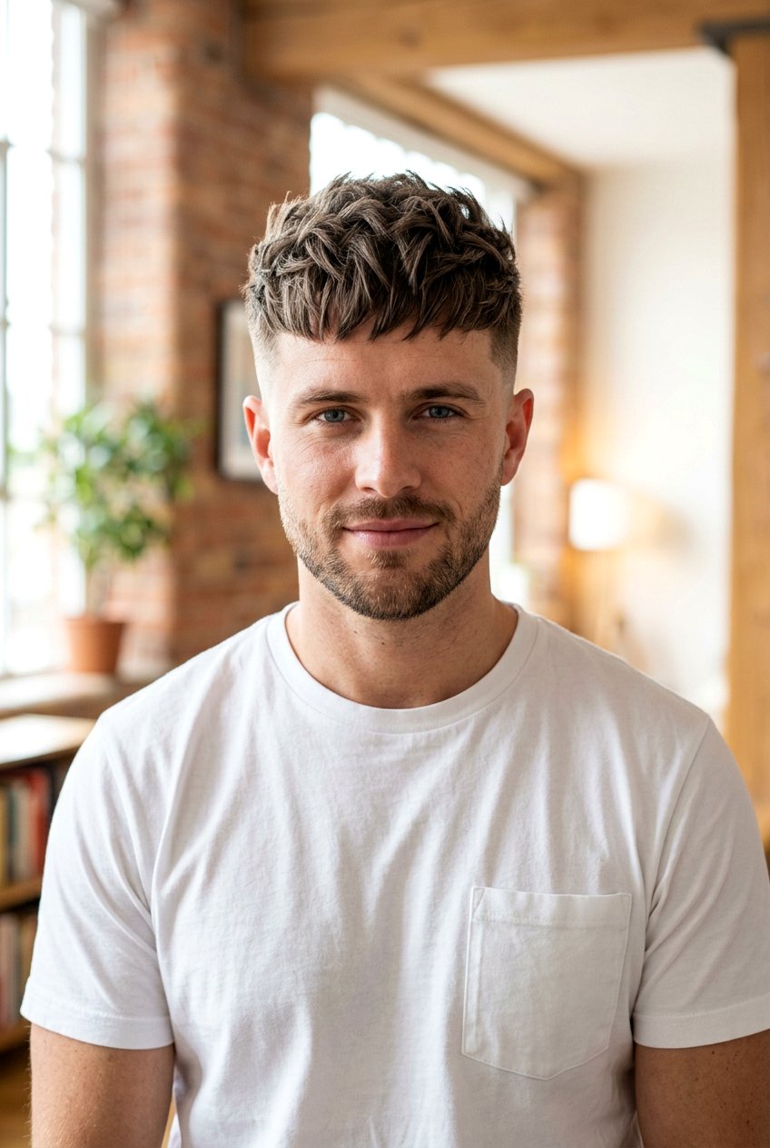 French Crop With Heavy Texture - 20 french crop for receding hairline men - 20 french crop for receding hairline men