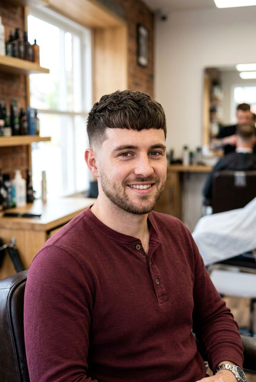 French Crop With Mid Taper - 20 french crop for receding hairline men - 20 french crop for receding hairline men