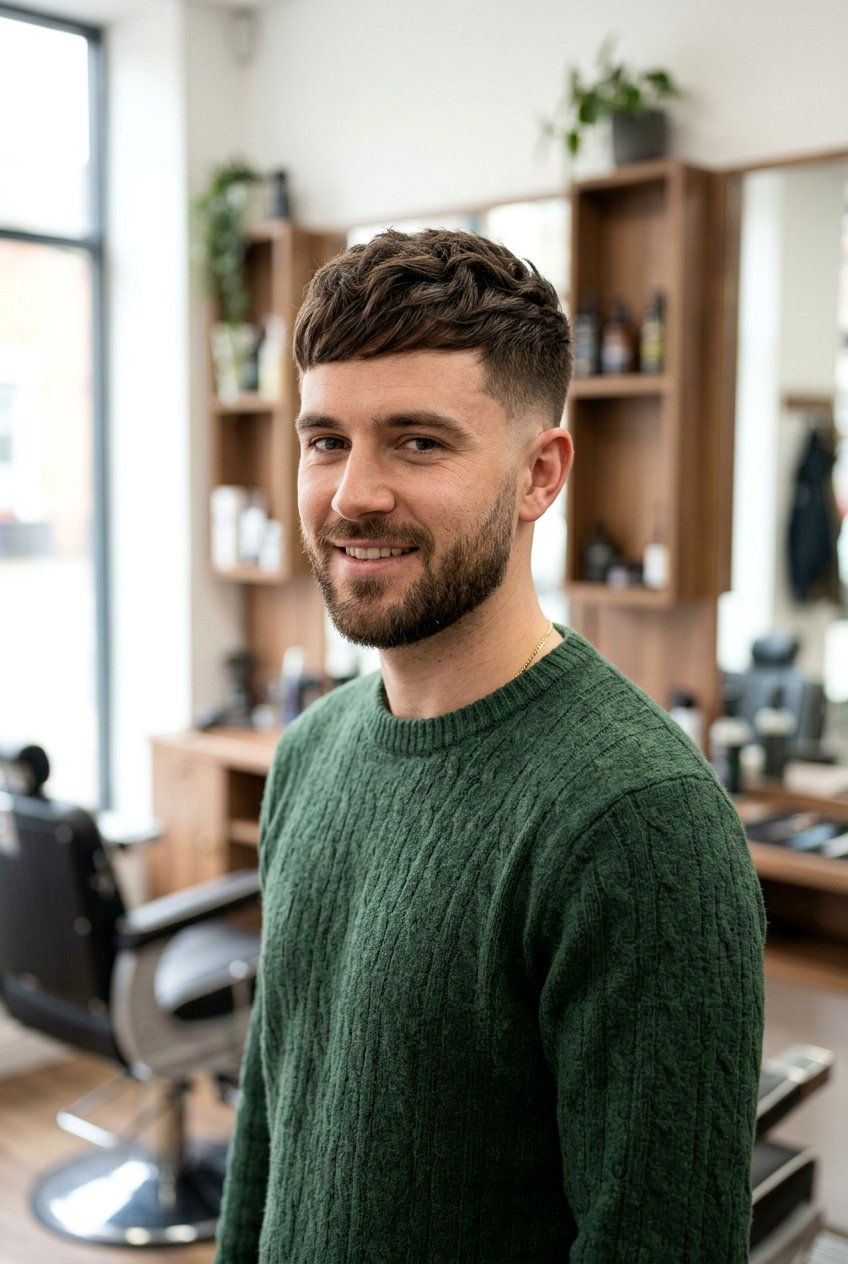 French Crop With Scissor Fade - 20 french crop for receding hairline men - 20 french crop for receding hairline men