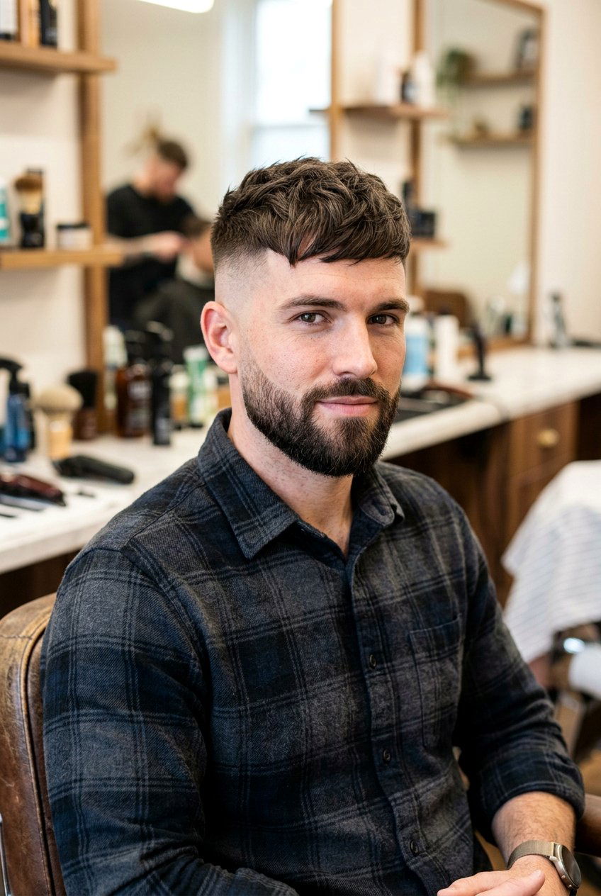 French Crop With Skin Fade Beard Blend - 20 french crop for receding hairline men - 20 french crop for receding hairline men