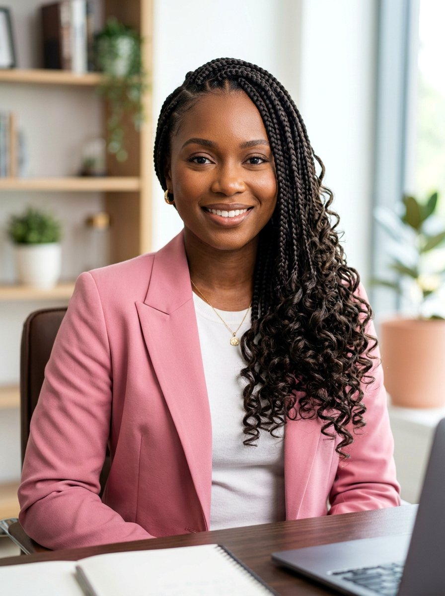 French Curl Braids - 20 office protective styles for black women - 20 office protective styles for black women