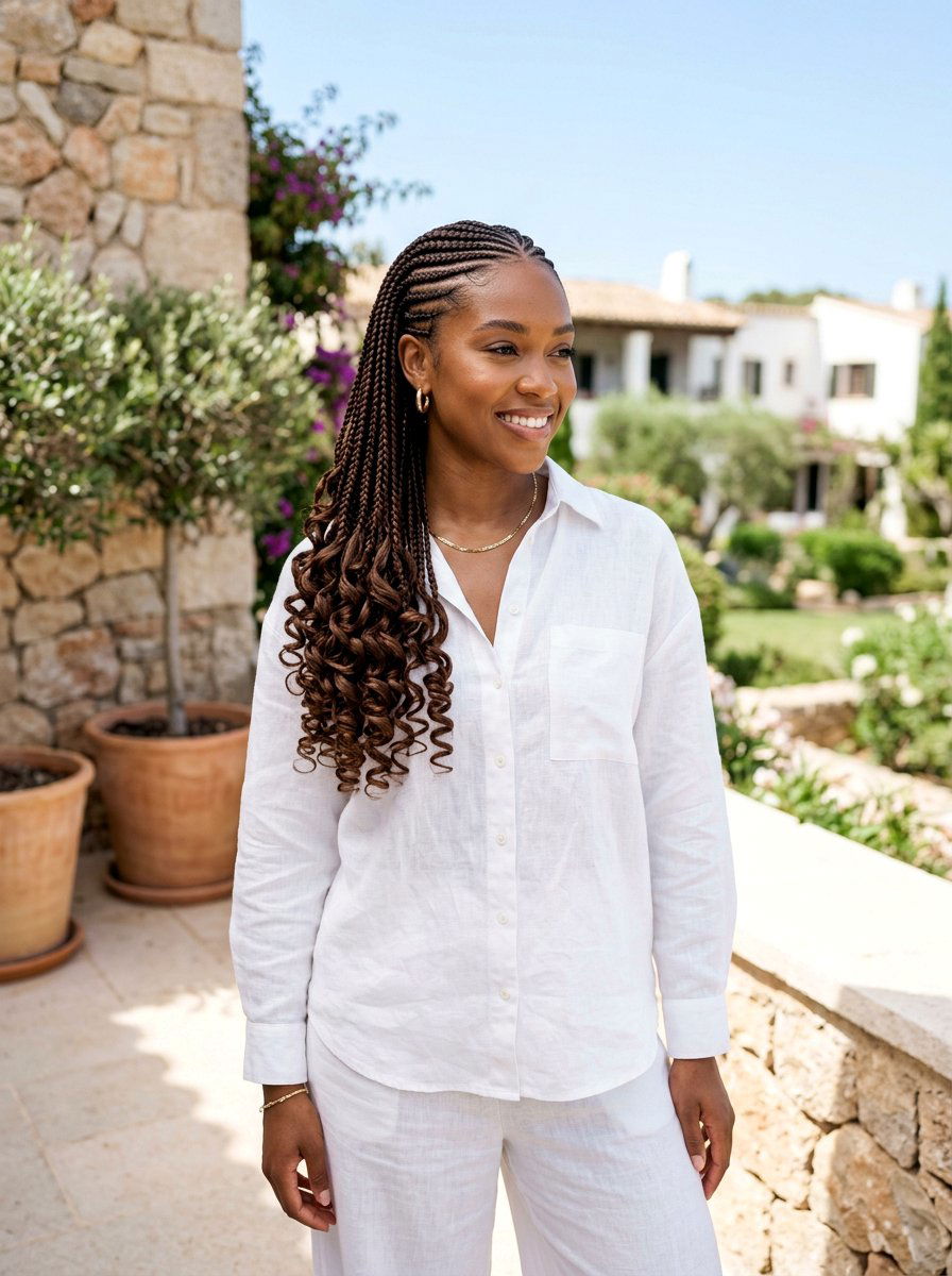 French Curl Braids - 20 summer protective styles for black women - 20 summer protective styles for black women