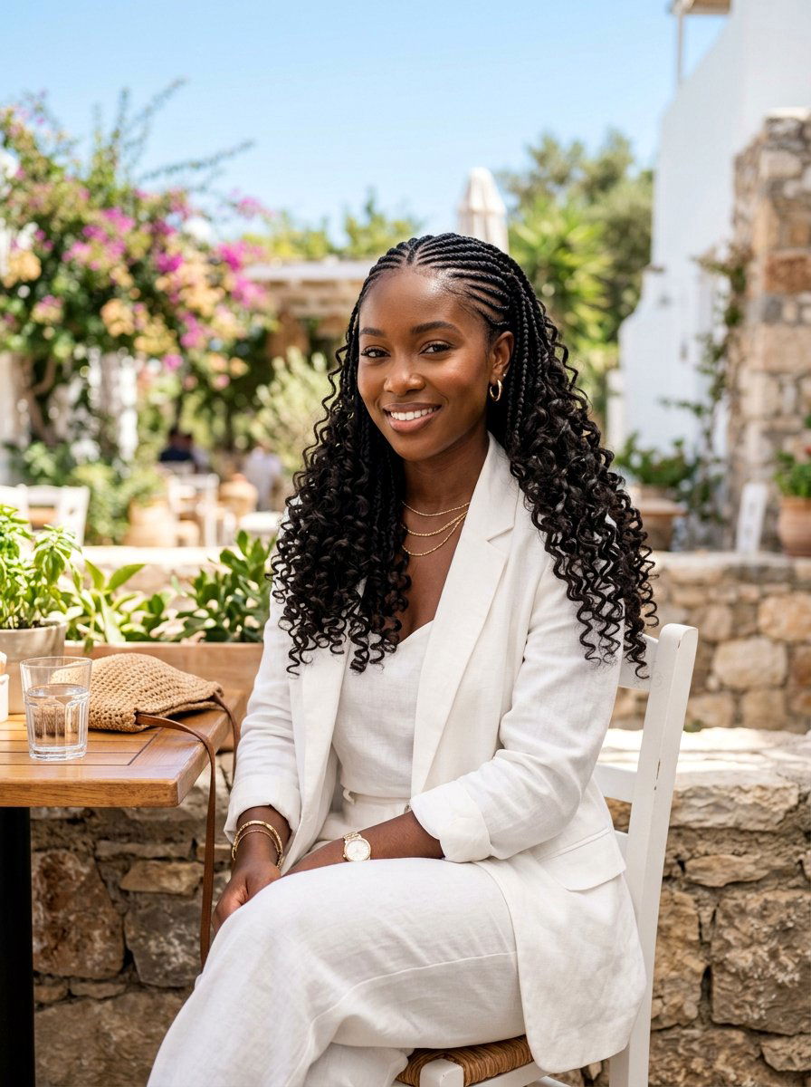 French Curl Braids - 20 vacation braid styles for black women - 20 vacation braid styles for black women