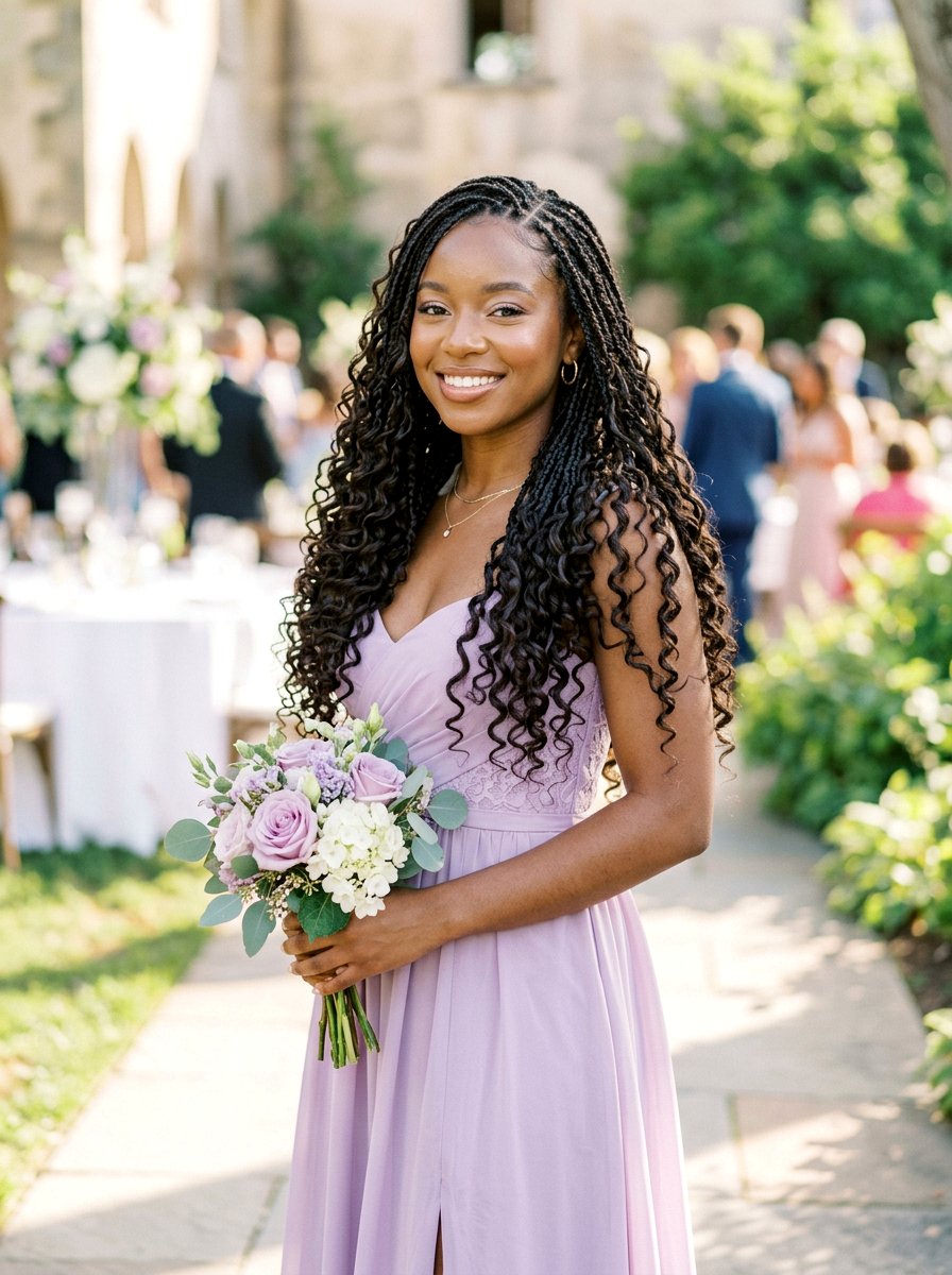 French Curl Braids - 20 wedding hairstyles for black bridesmaids - 20 wedding hairstyles for black bridesmaids