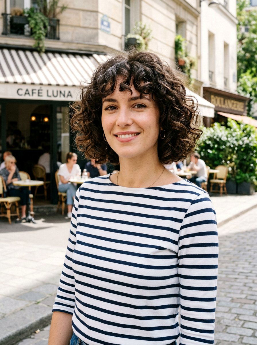 French Curly Chin Length Bob - 20 curly chin length bob for thick curls - 20 curly chin length bob for thick curls