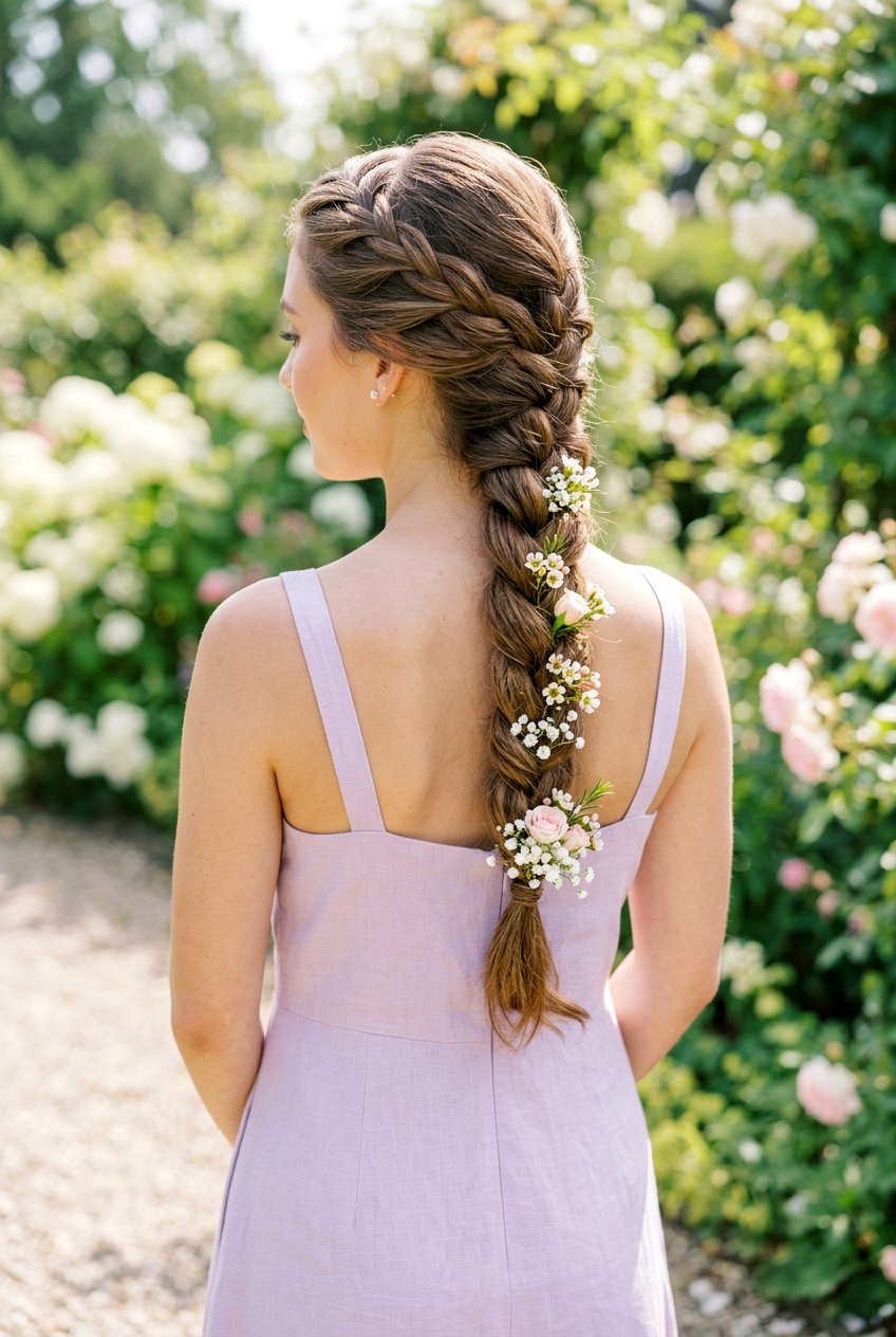 20 Romantic Floral Braid Hairstyle Ideas for Your Next Event