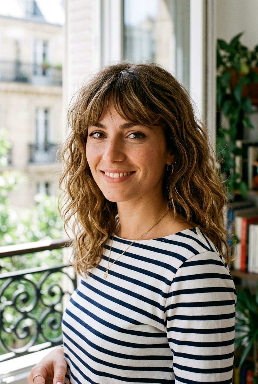 French Girl Fringe With Wavy Texture - 20 airy bangs for fine hair women - 20 airy bangs for fine hair women