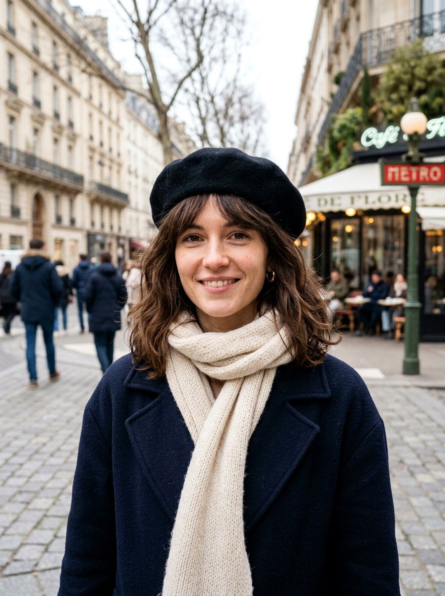 French Girl Winter Lob - 20 winter lob haircut ideas - 20 winter lob haircut ideas