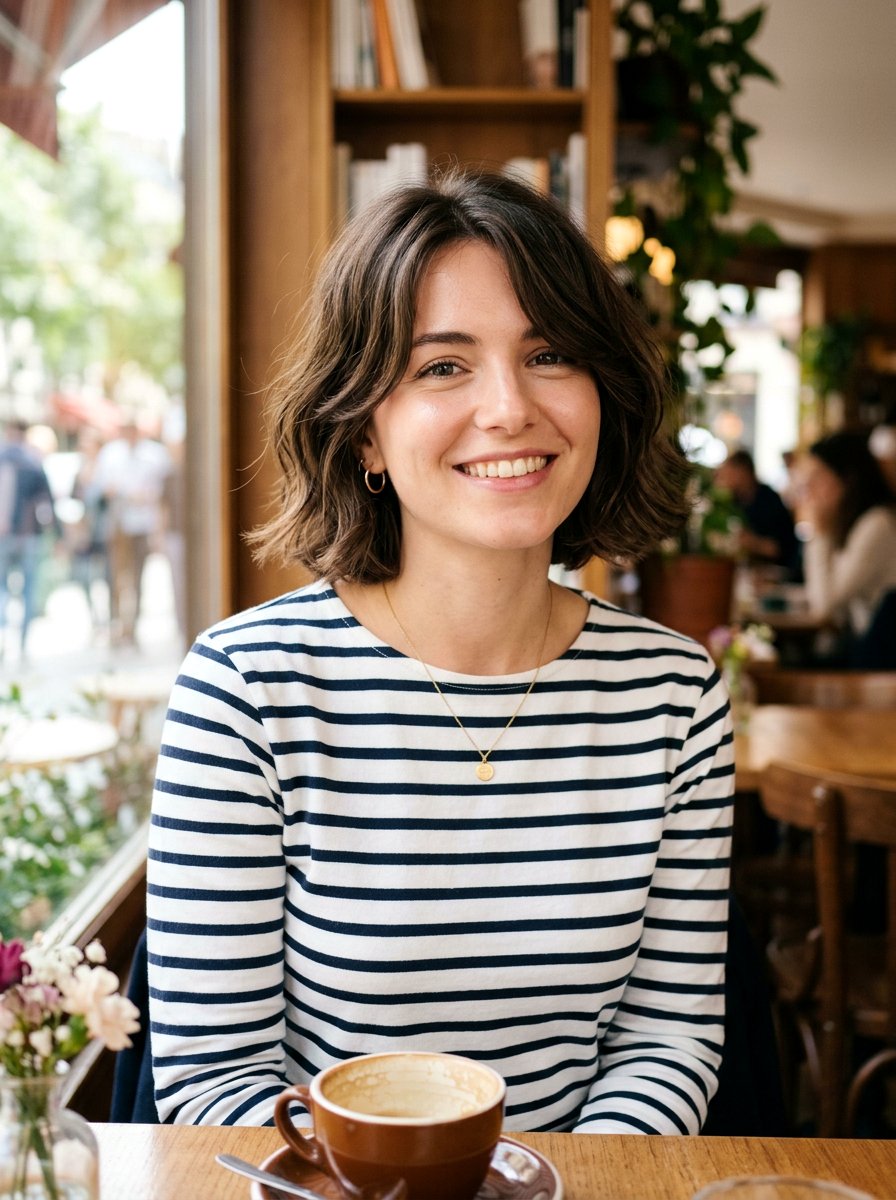 French Layered Chin Length Bob - 20 layered chin length bob with volume - 20 layered chin length bob with volume