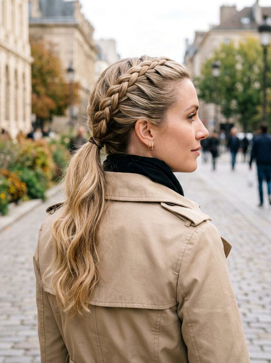 French Rope Braid Low Ponytail - 20 rope braid low ponytail - 20 rope braid low ponytail