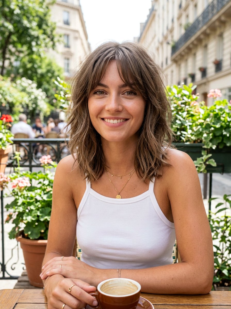 French Shaggy Lob - 20 french haircut ideas for women - 20 french haircut ideas for women